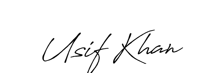 You should practise on your own different ways (Antro_Vectra_Bolder) to write your name (Usif Khan) in signature. don't let someone else do it for you. Usif Khan signature style 7 images and pictures png