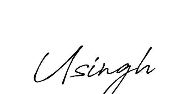 How to make Usingh signature? Antro_Vectra_Bolder is a professional autograph style. Create handwritten signature for Usingh name. Usingh signature style 7 images and pictures png