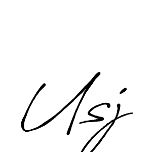 Use a signature maker to create a handwritten signature online. With this signature software, you can design (Antro_Vectra_Bolder) your own signature for name Usj. Usj signature style 7 images and pictures png