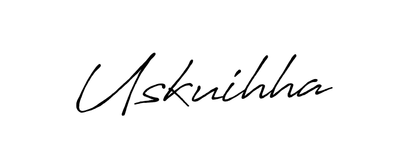 Make a short Uskuihha signature style. Manage your documents anywhere anytime using Antro_Vectra_Bolder. Create and add eSignatures, submit forms, share and send files easily. Uskuihha signature style 7 images and pictures png