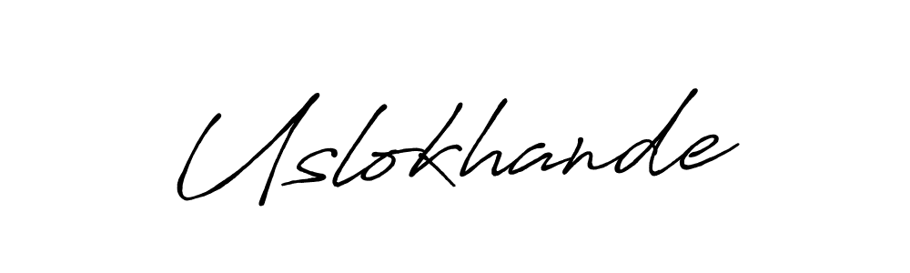 How to Draw Uslokhande signature style? Antro_Vectra_Bolder is a latest design signature styles for name Uslokhande. Uslokhande signature style 7 images and pictures png
