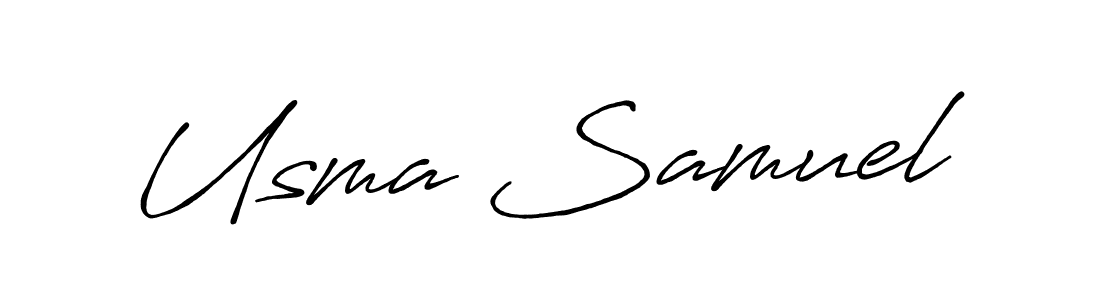 Also we have Usma Samuel name is the best signature style. Create professional handwritten signature collection using Antro_Vectra_Bolder autograph style. Usma Samuel signature style 7 images and pictures png