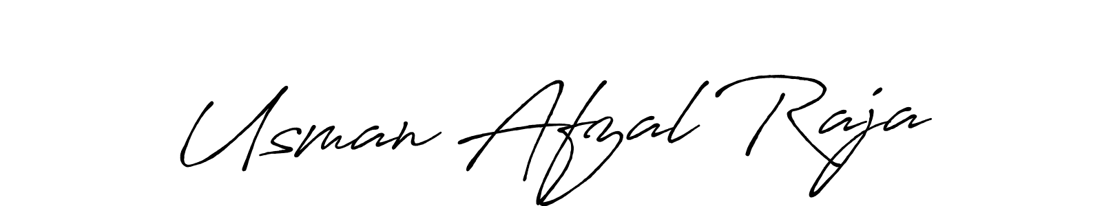 How to make Usman Afzal Raja name signature. Use Antro_Vectra_Bolder style for creating short signs online. This is the latest handwritten sign. Usman Afzal Raja signature style 7 images and pictures png