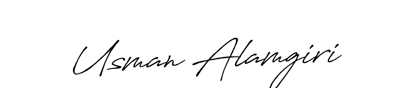 Also we have Usman Alamgiri name is the best signature style. Create professional handwritten signature collection using Antro_Vectra_Bolder autograph style. Usman Alamgiri signature style 7 images and pictures png