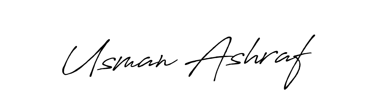 Create a beautiful signature design for name Usman Ashraf. With this signature (Antro_Vectra_Bolder) fonts, you can make a handwritten signature for free. Usman Ashraf signature style 7 images and pictures png