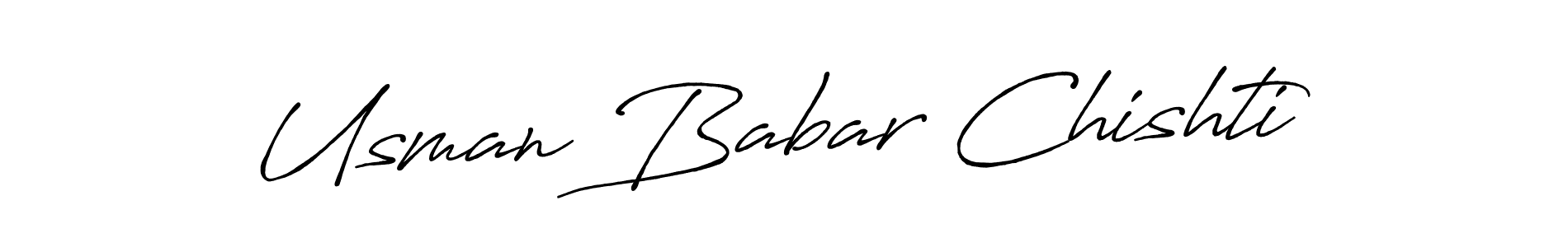 How to Draw Usman Babar Chishti signature style? Antro_Vectra_Bolder is a latest design signature styles for name Usman Babar Chishti. Usman Babar Chishti signature style 7 images and pictures png