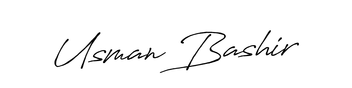 The best way (Antro_Vectra_Bolder) to make a short signature is to pick only two or three words in your name. The name Usman Bashir include a total of six letters. For converting this name. Usman Bashir signature style 7 images and pictures png