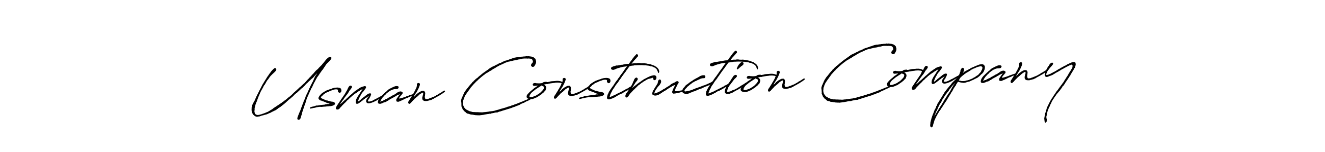 The best way (Antro_Vectra_Bolder) to make a short signature is to pick only two or three words in your name. The name Usman Construction Company include a total of six letters. For converting this name. Usman Construction Company signature style 7 images and pictures png