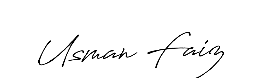 Also You can easily find your signature by using the search form. We will create Usman Faiz name handwritten signature images for you free of cost using Antro_Vectra_Bolder sign style. Usman Faiz signature style 7 images and pictures png