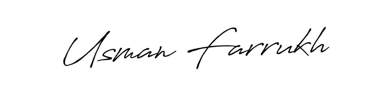 Make a beautiful signature design for name Usman Farrukh. Use this online signature maker to create a handwritten signature for free. Usman Farrukh signature style 7 images and pictures png