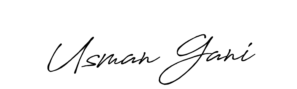 Design your own signature with our free online signature maker. With this signature software, you can create a handwritten (Antro_Vectra_Bolder) signature for name Usman Gani. Usman Gani signature style 7 images and pictures png