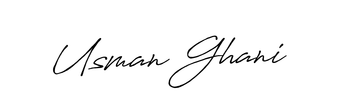 Make a beautiful signature design for name Usman Ghani. With this signature (Antro_Vectra_Bolder) style, you can create a handwritten signature for free. Usman Ghani signature style 7 images and pictures png