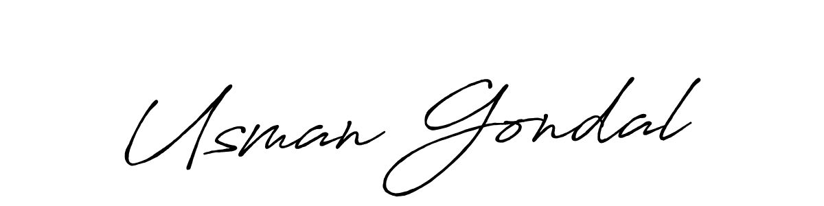 Use a signature maker to create a handwritten signature online. With this signature software, you can design (Antro_Vectra_Bolder) your own signature for name Usman Gondal. Usman Gondal signature style 7 images and pictures png