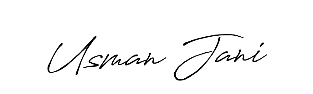 Design your own signature with our free online signature maker. With this signature software, you can create a handwritten (Antro_Vectra_Bolder) signature for name Usman Jani. Usman Jani signature style 7 images and pictures png
