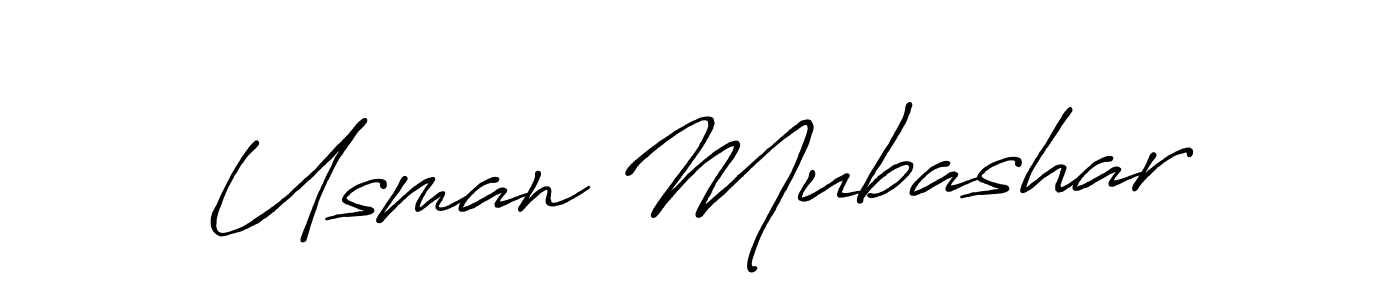 Make a beautiful signature design for name Usman Mubashar. With this signature (Antro_Vectra_Bolder) style, you can create a handwritten signature for free. Usman Mubashar signature style 7 images and pictures png