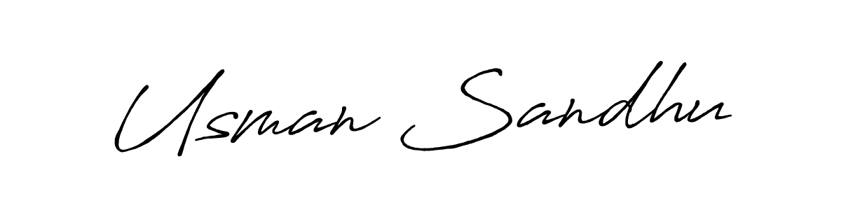 Also we have Usman Sandhu name is the best signature style. Create professional handwritten signature collection using Antro_Vectra_Bolder autograph style. Usman Sandhu signature style 7 images and pictures png