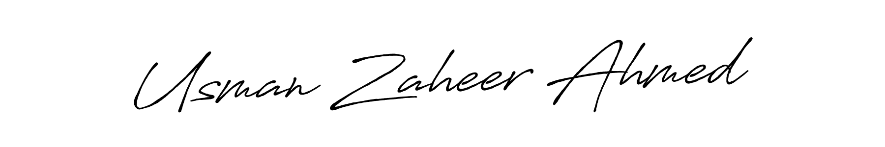 How to make Usman Zaheer Ahmed signature? Antro_Vectra_Bolder is a professional autograph style. Create handwritten signature for Usman Zaheer Ahmed name. Usman Zaheer Ahmed signature style 7 images and pictures png