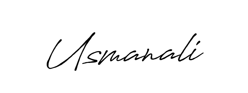 Create a beautiful signature design for name Usmanali. With this signature (Antro_Vectra_Bolder) fonts, you can make a handwritten signature for free. Usmanali signature style 7 images and pictures png