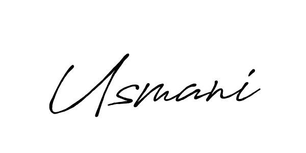 Make a beautiful signature design for name Usmani. With this signature (Antro_Vectra_Bolder) style, you can create a handwritten signature for free. Usmani signature style 7 images and pictures png