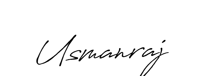 Make a beautiful signature design for name Usmanraj. With this signature (Antro_Vectra_Bolder) style, you can create a handwritten signature for free. Usmanraj signature style 7 images and pictures png