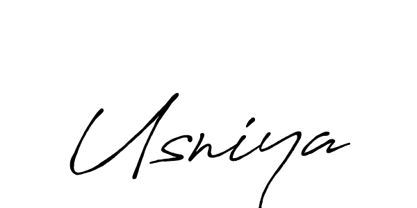 You should practise on your own different ways (Antro_Vectra_Bolder) to write your name (Usniya) in signature. don't let someone else do it for you. Usniya signature style 7 images and pictures png