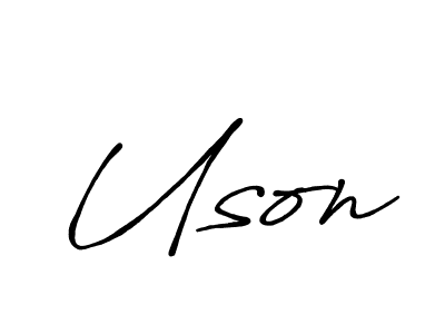if you are searching for the best signature style for your name Uson. so please give up your signature search. here we have designed multiple signature styles  using Antro_Vectra_Bolder. Uson signature style 7 images and pictures png