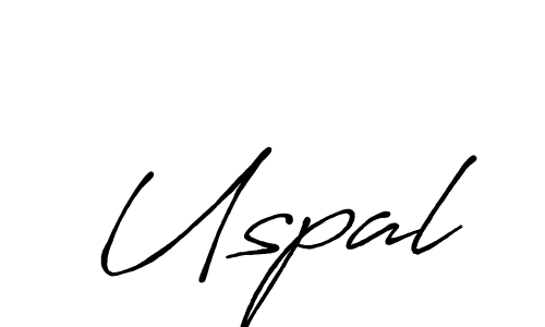 How to make Uspal name signature. Use Antro_Vectra_Bolder style for creating short signs online. This is the latest handwritten sign. Uspal signature style 7 images and pictures png