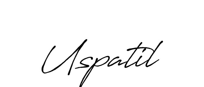 How to make Uspatil signature? Antro_Vectra_Bolder is a professional autograph style. Create handwritten signature for Uspatil name. Uspatil signature style 7 images and pictures png