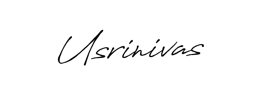 Create a beautiful signature design for name Usrinivas. With this signature (Antro_Vectra_Bolder) fonts, you can make a handwritten signature for free. Usrinivas signature style 7 images and pictures png