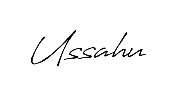 Use a signature maker to create a handwritten signature online. With this signature software, you can design (Antro_Vectra_Bolder) your own signature for name Ussahu. Ussahu signature style 7 images and pictures png