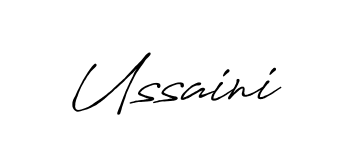 Use a signature maker to create a handwritten signature online. With this signature software, you can design (Antro_Vectra_Bolder) your own signature for name Ussaini. Ussaini signature style 7 images and pictures png