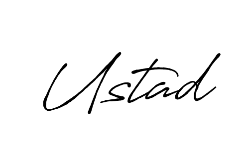 Also we have Ustad name is the best signature style. Create professional handwritten signature collection using Antro_Vectra_Bolder autograph style. Ustad signature style 7 images and pictures png