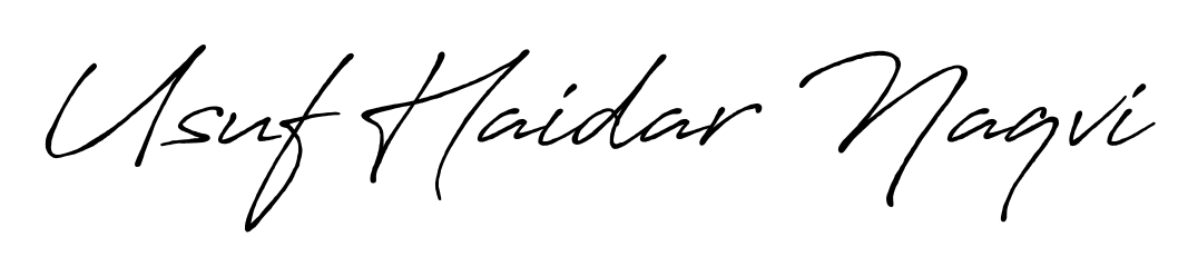 Create a beautiful signature design for name Usuf Haidar Naqvi. With this signature (Antro_Vectra_Bolder) fonts, you can make a handwritten signature for free. Usuf Haidar Naqvi signature style 7 images and pictures png