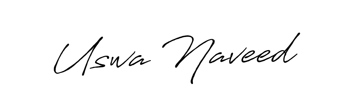 Uswa Naveed stylish signature style. Best Handwritten Sign (Antro_Vectra_Bolder) for my name. Handwritten Signature Collection Ideas for my name Uswa Naveed. Uswa Naveed signature style 7 images and pictures png