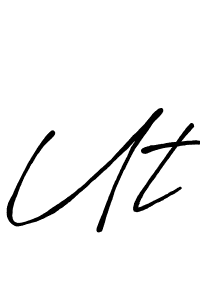 Make a beautiful signature design for name Ut. Use this online signature maker to create a handwritten signature for free. Ut signature style 7 images and pictures png