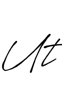 You should practise on your own different ways (Antro_Vectra_Bolder) to write your name (Ut) in signature. don't let someone else do it for you. Ut signature style 7 images and pictures png