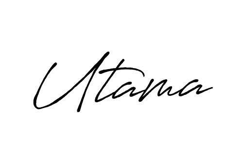 You should practise on your own different ways (Antro_Vectra_Bolder) to write your name (Utama) in signature. don't let someone else do it for you. Utama signature style 7 images and pictures png