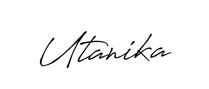 Make a beautiful signature design for name Utanika. Use this online signature maker to create a handwritten signature for free. Utanika signature style 7 images and pictures png