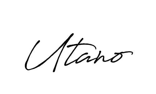 How to make Utano signature? Antro_Vectra_Bolder is a professional autograph style. Create handwritten signature for Utano name. Utano signature style 7 images and pictures png