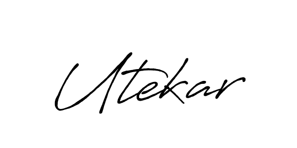 Also You can easily find your signature by using the search form. We will create Utekar name handwritten signature images for you free of cost using Antro_Vectra_Bolder sign style. Utekar signature style 7 images and pictures png