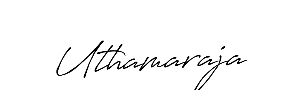 Make a beautiful signature design for name Uthamaraja. With this signature (Antro_Vectra_Bolder) style, you can create a handwritten signature for free. Uthamaraja signature style 7 images and pictures png