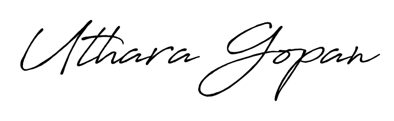 Express your personality with a custom Uthara Gopan signature crafted with Antro_Vectra_Bolder typography. Free transparent PNG download available. Uthara Gopan signature style 7 images and pictures png