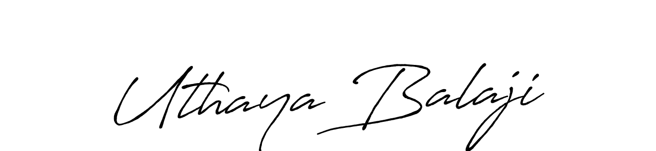 Make a beautiful signature design for name Uthaya Balaji. With this signature (Antro_Vectra_Bolder) style, you can create a handwritten signature for free. Uthaya Balaji signature style 7 images and pictures png