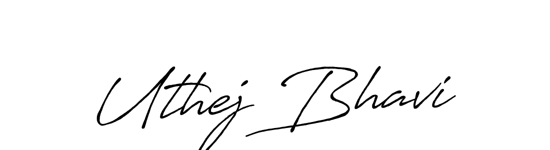 Create a beautiful signature design for name Uthej Bhavi. With this signature (Antro_Vectra_Bolder) fonts, you can make a handwritten signature for free. Uthej Bhavi signature style 7 images and pictures png