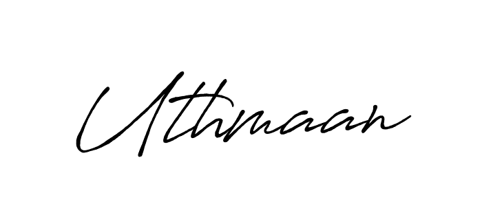 Make a beautiful signature design for name Uthmaan. With this signature (Antro_Vectra_Bolder) style, you can create a handwritten signature for free. Uthmaan signature style 7 images and pictures png