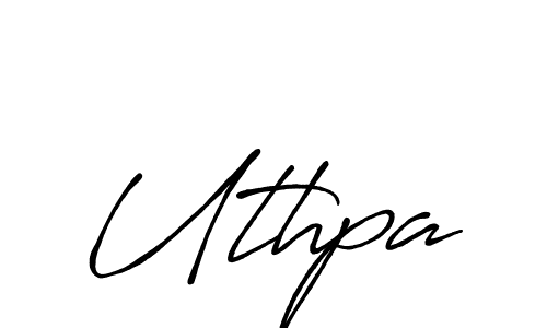 Uthpa stylish signature style. Best Handwritten Sign (Antro_Vectra_Bolder) for my name. Handwritten Signature Collection Ideas for my name Uthpa. Uthpa signature style 7 images and pictures png