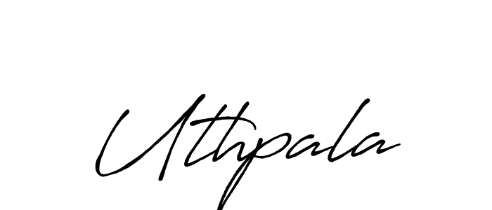 Make a beautiful signature design for name Uthpala. With this signature (Antro_Vectra_Bolder) style, you can create a handwritten signature for free. Uthpala signature style 7 images and pictures png