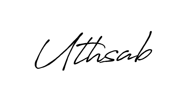 Create a beautiful signature design for name Uthsab. With this signature (Antro_Vectra_Bolder) fonts, you can make a handwritten signature for free. Uthsab signature style 7 images and pictures png