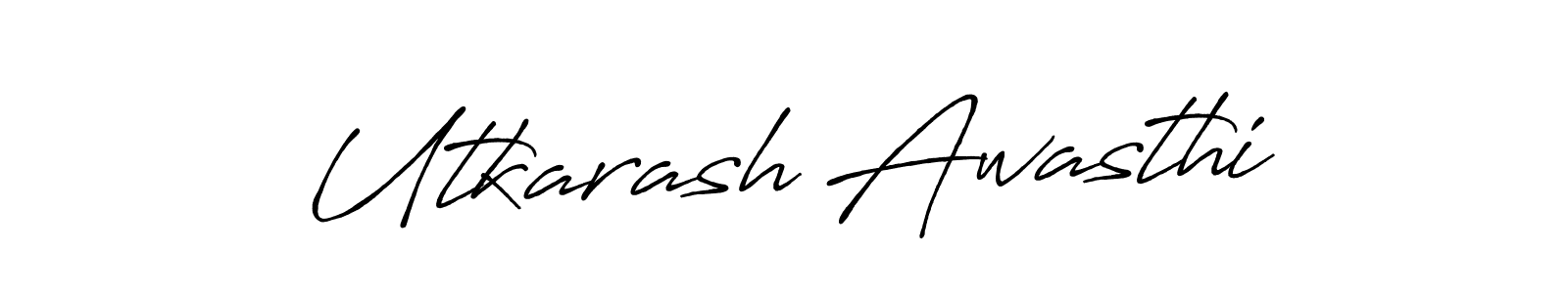 How to Draw Utkarash Awasthi signature style? Antro_Vectra_Bolder is a latest design signature styles for name Utkarash Awasthi. Utkarash Awasthi signature style 7 images and pictures png