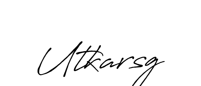 Make a beautiful signature design for name Utkarsg. With this signature (Antro_Vectra_Bolder) style, you can create a handwritten signature for free. Utkarsg signature style 7 images and pictures png